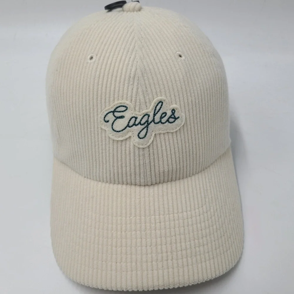 Women‎ Philadelphia Eagles Hat Strapback 47 Brand Clean Up Beige Green Corduroy